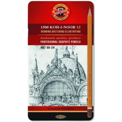 Ołówek grafitowy ART komplet 8B-2H 12szt. 1502/II