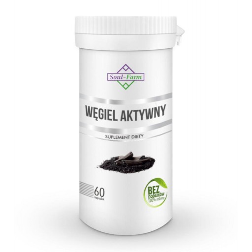 Węgiel aktywny 180mg/ 60 kapsułek, Soul-Farm
