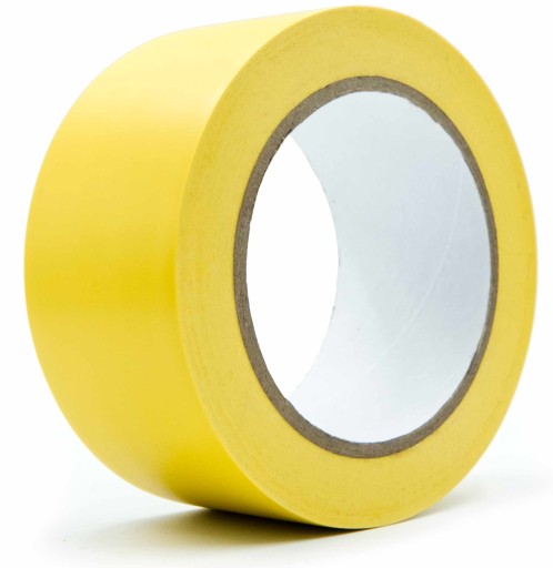 Taśma Oznaczeniowa do linii BHP Żółta Ostrzegawcza 50mm 33m