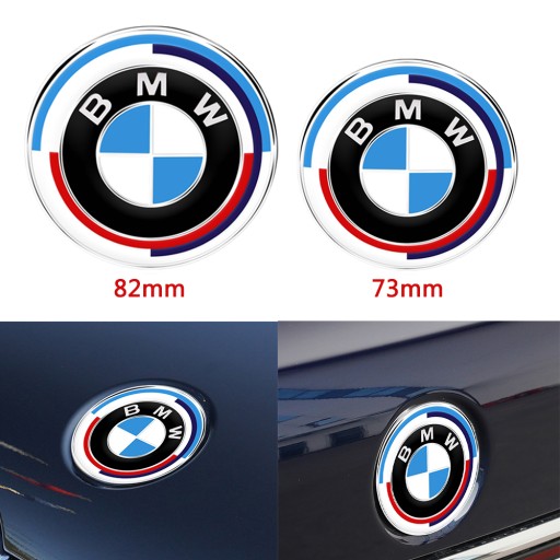 2SZT BMW EMBLEMAT LOGO Przód 82MM TYŁ 73MM