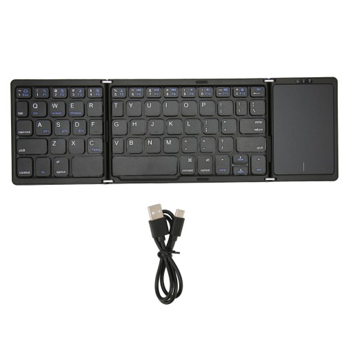 foldable keyboard b089t 3 folded touchpad function 64 keys portable type c