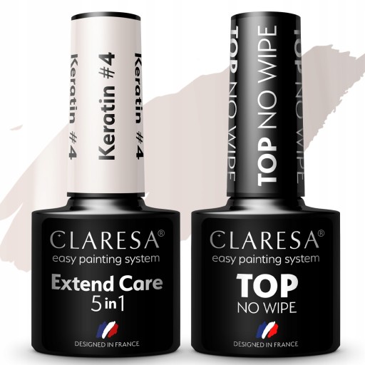 Claresa KERATIN baza lakier 5w1 #4 TOP NO WIPE
