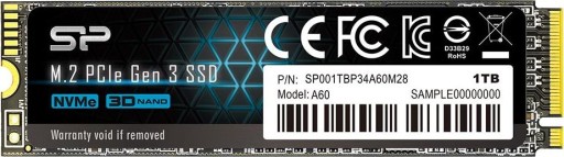 Dysk SSD P34A60 1 TB M.2 2280 PCIE x4 Gen3 NVMe