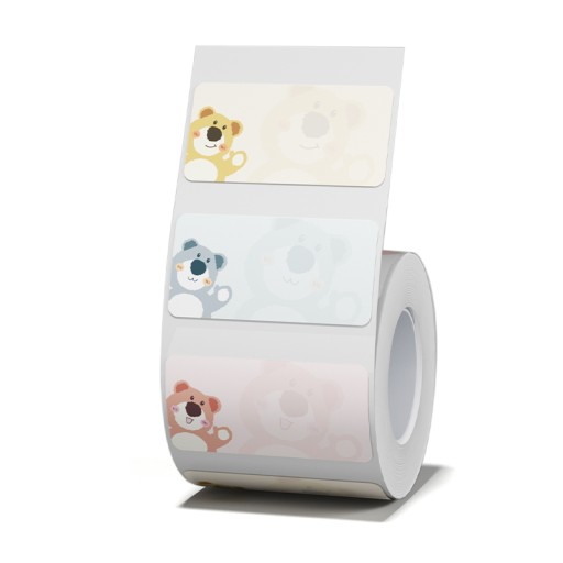 NIIMBOT Etykiety Naklejki 40*20mm MIŚKI 320szt do B21/B3S/B1 Oryginalne