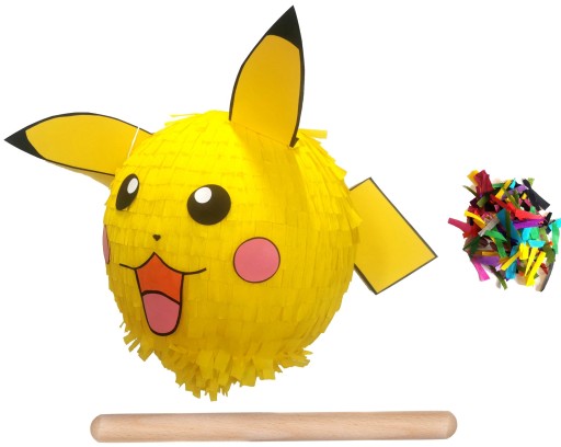 PINIATA pikaczu pikachu pokemon dodatki kij