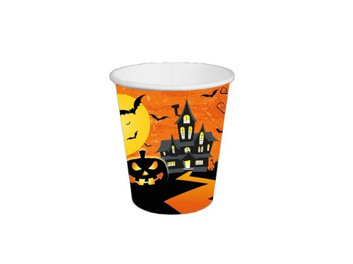 Kubeczki na Halloween Nawiedzony dom 250ml 10szt