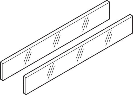 BLUM Z37R367C szklany bok szuflad ANTARO satyna