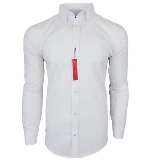 Mirmatex Biała Koszula męska SLIM FIT r. XXL + Naklejka