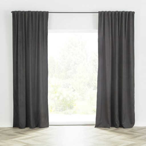 Dekoria Zasłona BASIC na taśmie 140x260 czarna