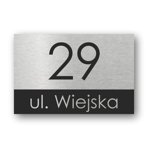 Tabliczka Adresowa Aluminiowa Numer domu 30x20cm druk UV dibond trwała