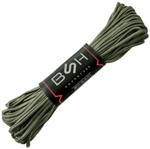 SUPER MOCNA LINKA PARACORD BSH SURVIVAL ZIELONA 30