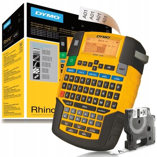 Drukarka etykiet DYMO RHINO 4200 S0955990 do 19mm przemysłowa QWERTY 180DPI