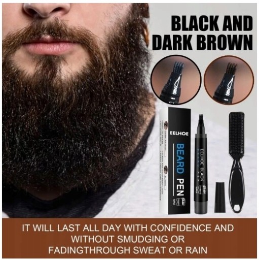 Waterproof Black Beard Filler Pen