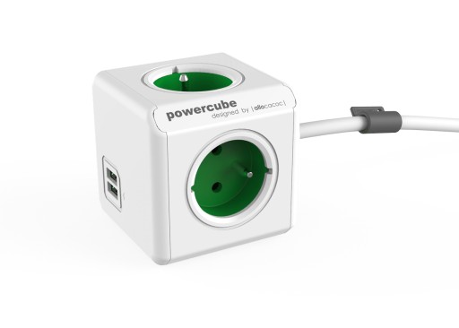 Listwa Przedłużacz PowerCube Extended USB GREEN
