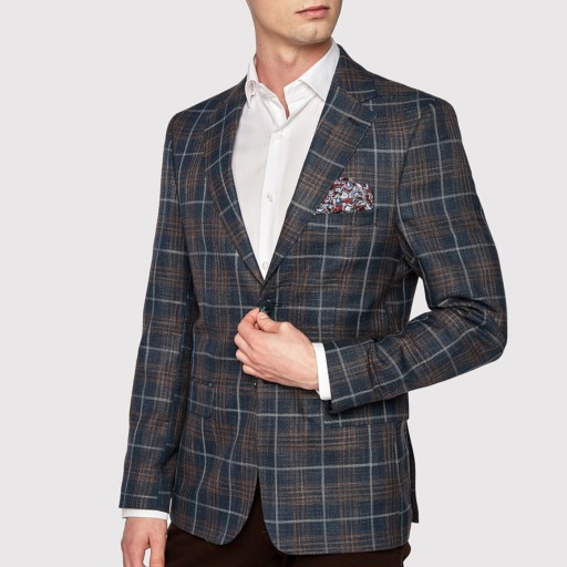 Męska marynarka casual w kratę Pako Lorente roz. 62/176
