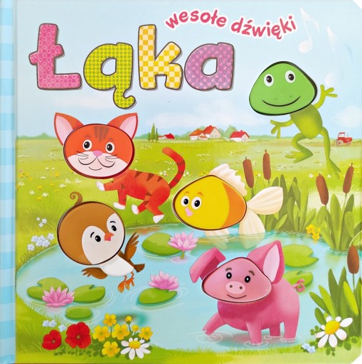KSIĄŻECZKA KSIĄŻKA SENSORYCZNA DŹWIĘKOWA NA ŁĄCE