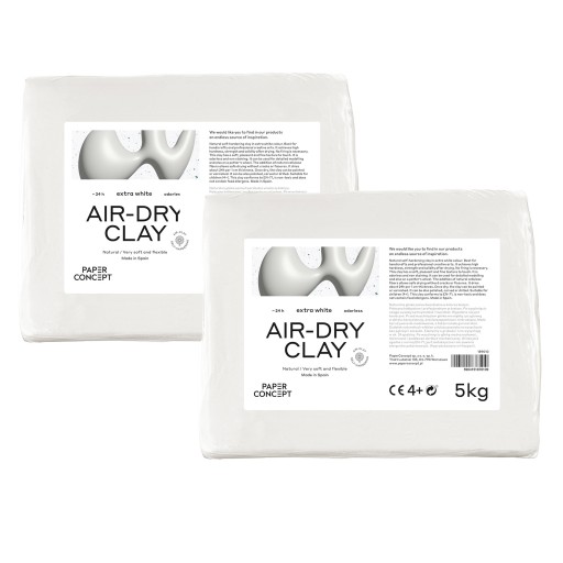 Glinka samoutwardzalna Air-Dry Clay - PaperConcept - Extra White, 2 x 5 kg