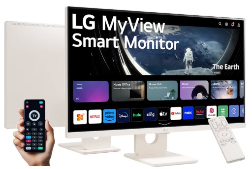 Monitor LED LG 32SR50F-W 32'' SMART webOS FullHD IPS NETFLIX YOUTUBE BT