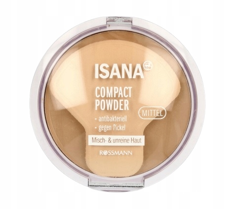 Puder prasowany Isana COMPACT PUDER MITTEL PIASEK