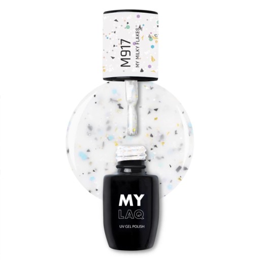 Mylaq Lakier hybrydowy M917 My Milky Flakes