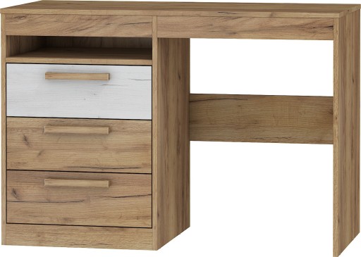 meble EMAX 03 biurko 3S craft złoty / craft biały
