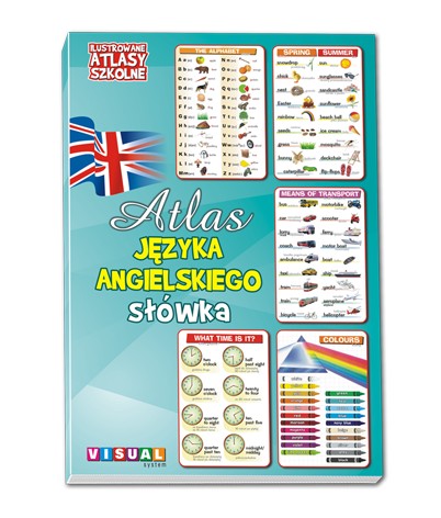 ATLAS JĘZYKA ANGIELSKIEGO SŁÓWKA Ilustrowane Szkolne Visual 32str