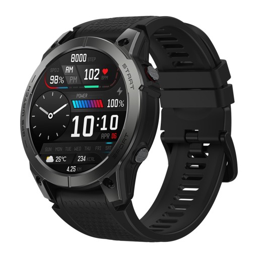 SMARTWATCH ZEBLAZE STRATOS 3 - GPS WODOODPORNOŚĆ IP68 EKRAN ULTRA HD AMOLED