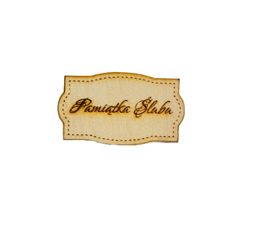 Tabliczka z napisem pamiątka ślubu grawer 7 cm w12