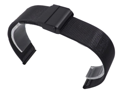 BRANSOLETA DO ZEGARKA SIATKA TYPU MESH CZARNA 22MM