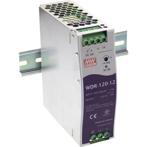 Zasilacz na szynę DIN Mean Well WDR-120-24