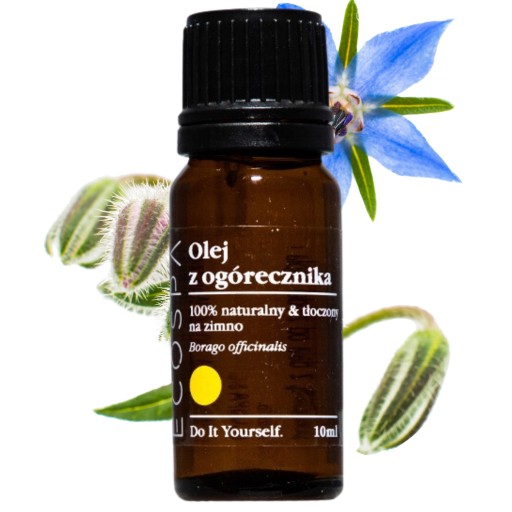 NATURALNY EKO OLEJ Z OGÓRECZNIKA ZMINOTŁOCZONY SUCHA SKÓRA 10 ML ECOSPA