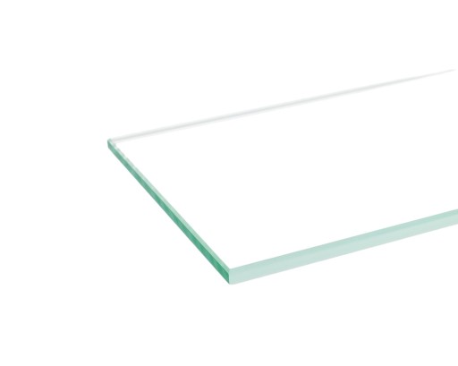 Półka szklana łazienkowa przezroczysta bezbarwna szkło 4 mm float 10x50 cm