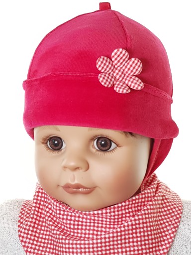 KOMPLET NIEMOWLĘCY CZAPKA I CHUSTKA CZAPECZKA MIX