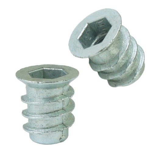 10x Mufa M6 x 13 mm dwugwintowa wkręt drewna wpustka meblowa