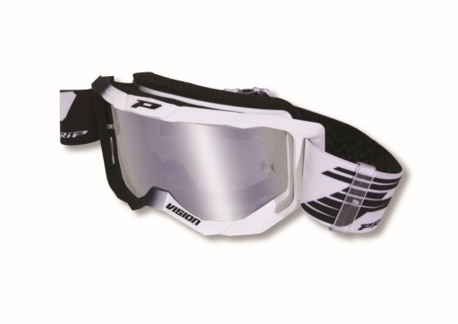 PROGRIP GOGLE czarno białe lustrzanki CROSS ENDURO