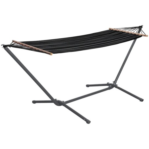 Hamak z drążkiem ZDTrading czarny 100 kg 290 x 100
