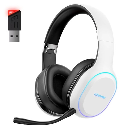 SŁUCHAWKI GAMINGOWE BEZPRZEWODOWE GRACZY BLUETOOTH Z ODBIORNIKIEM USB