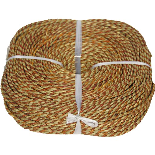 TRAWA MORSKA NATURALNA i pomarańczowy 3 - 4 mm Sznurek w KRĄŻKU