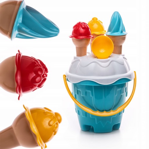 ZABAWKI PIASKU PIASKOWNICY WIADERKO FOREMKI LODY
