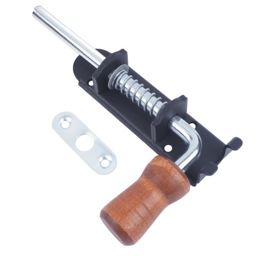 ZASUWA SPRĘŻYNOWA RYGIEL 100mm WĄSKA (czarna)