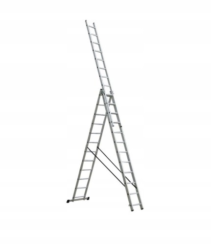 DUŻA DRABINA ALUMINIOWA 10M REGULOWANA WYTRZYMAŁA