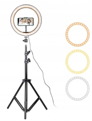 LAMPA PIERŚCIENIOWA LED RING SELFIE STATYW