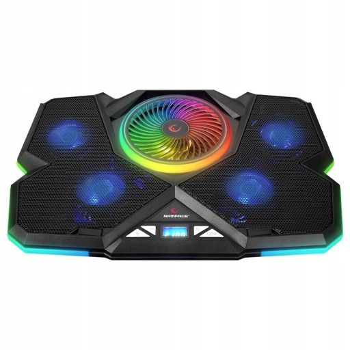 Rampage Podstawka chłodząca pod laptopa BREZZE 5 Fan RGB LCD