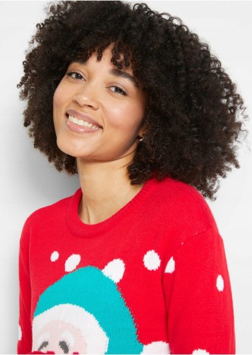 36 SWETER CIĄŻOWY Z MOTYWEM ŚWIĄTECZNYM