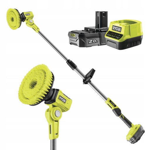 RYOBI OBROTOWA SZCZOTKA AKUMULATOR MYJĄCA 6-POZYCYJNA GŁOWICA R18TPS-120G
