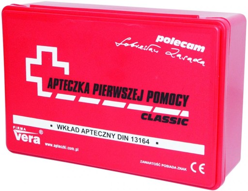 Apteczka uniwersalna Vera DIN 13164 z wyposażeniem