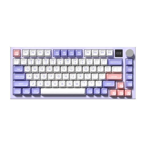 Klawiatura Mechaniczna 75% TOP-PC XM58-B Brown Switch 2.4G RGB Fioletowa