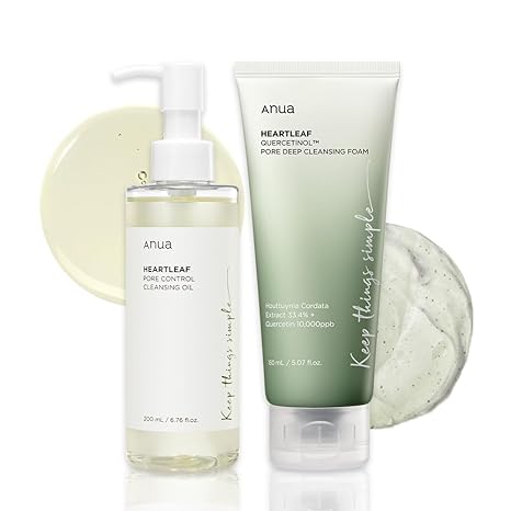 ANUA Double Cleansing Duo ZESTAW (olejek Cleansnig pianka oczyszczająca2szt