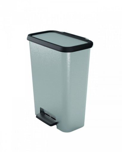 Kosz na śmieci plastikowy Curver 50l srebrny