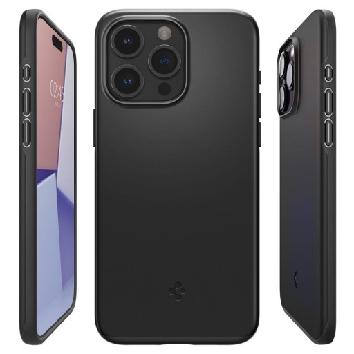 SPIGEN ETUI CASE OBUDOWA POKROWIEC FUTERAŁ DO PHONE 15 PRO MAX CZARNY
